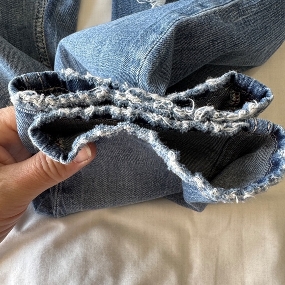 Silver Jeans Women's Distressed Patched Denim Boyfriend Jeans Blue 28 Faded - Picture 10 of 16